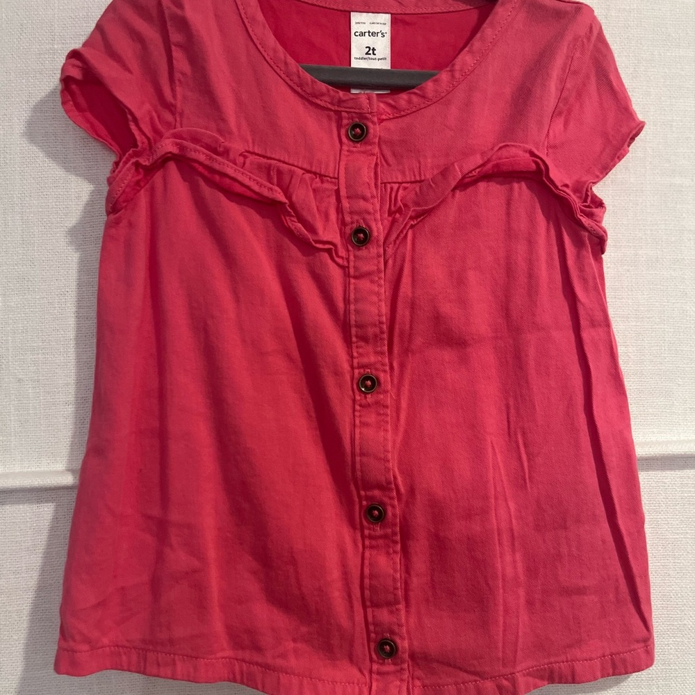 Carter's Bright Pink Button-Down Shirt